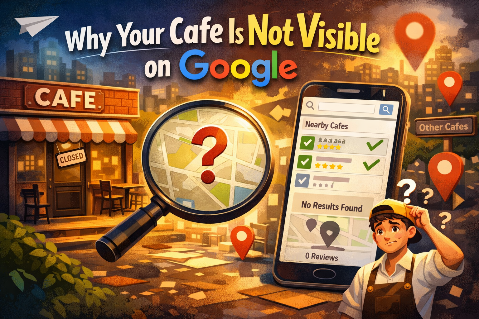 Why Your Cafe Is Not Visible on Google